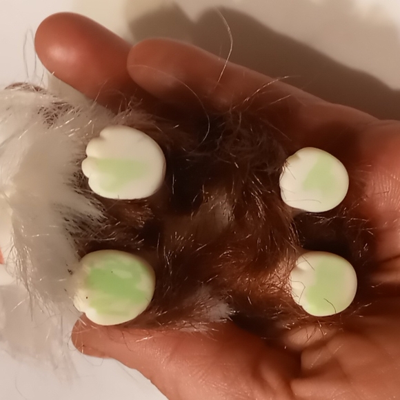 Vintage CitiToy 1989 Old English Sheep Dog 3" Brown and White Long Hair Doll Pet - Picture 3 of 5